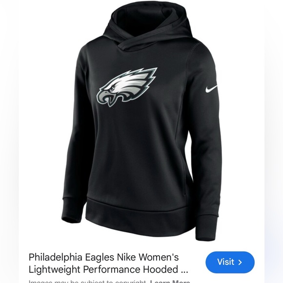 Nike Women's Black Philadelphia Eagles women Hoodie XL lightweight performance - Picture 2 of 7